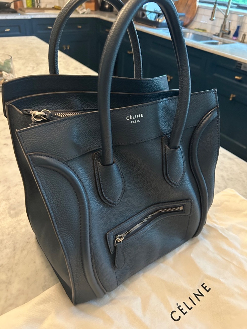 CÉLINE Mini Luggage Tote in Gray, Phoebe Philo Era, Like New, Authentic - Picture 5 of 13